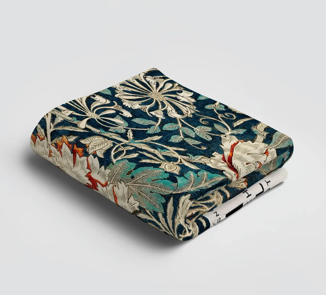 William Morris Caprifoglio botanico asciugamano da bagno da Jam Poster
