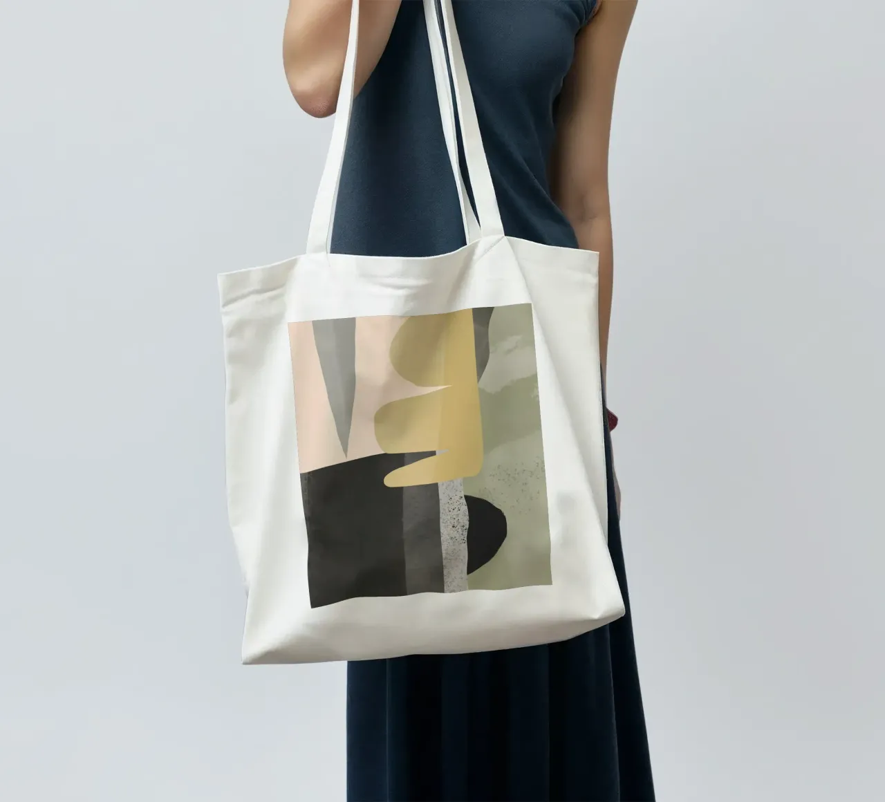 Grande astratto strutturato 05 borsa in juta da Little Dean