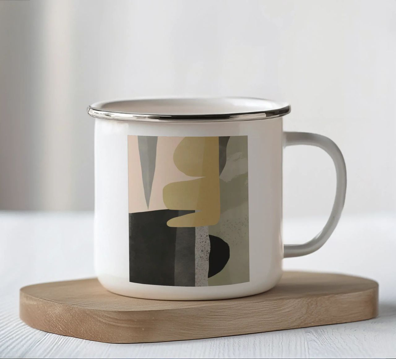 Grande astratto strutturato 05 tazza in smalto da Little Dean