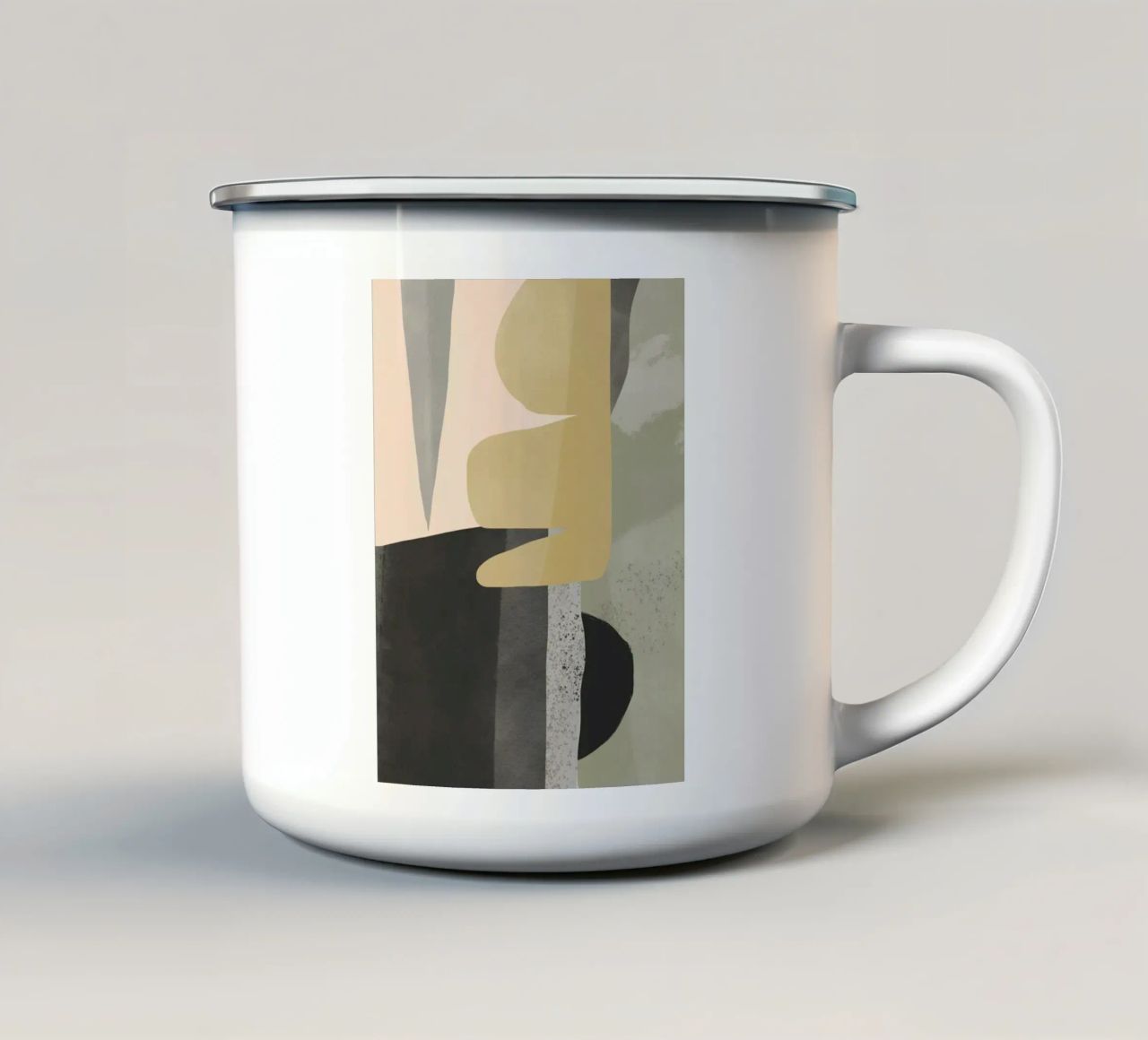 Grande astratto strutturato 05 tazza in smalto da Little Dean