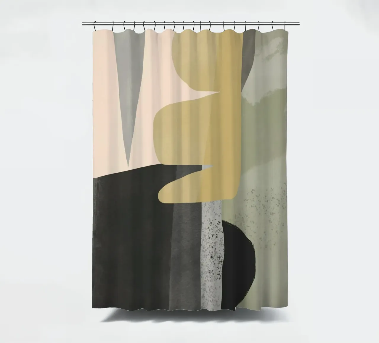 Textured large abstract 05 shower curtain by Little Dean