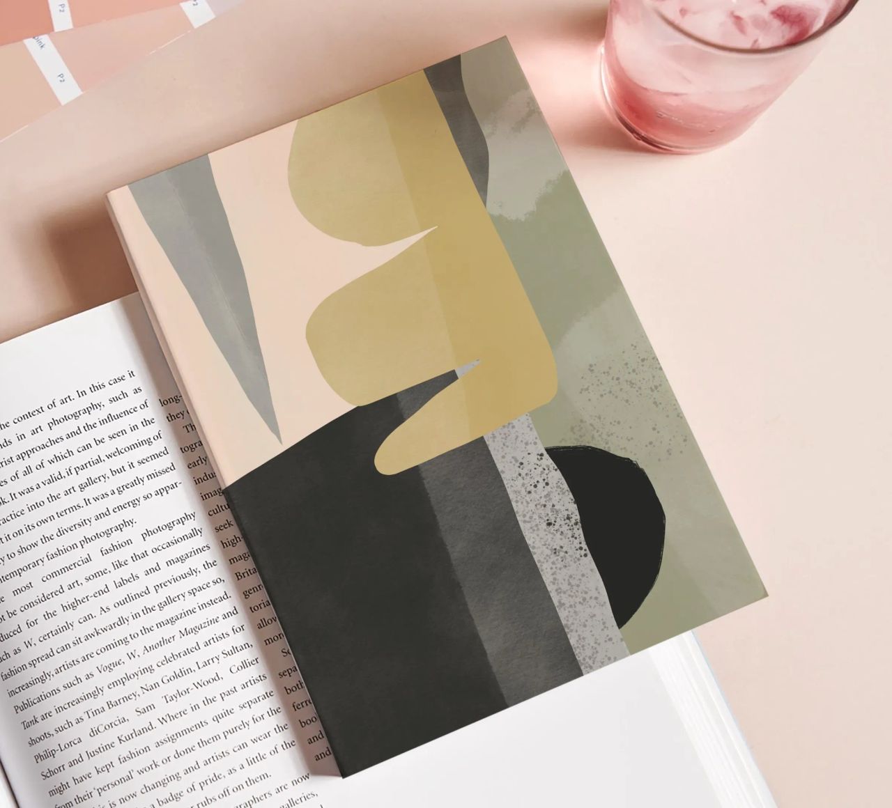 Textured large abstract 05 notebook by Little Dean