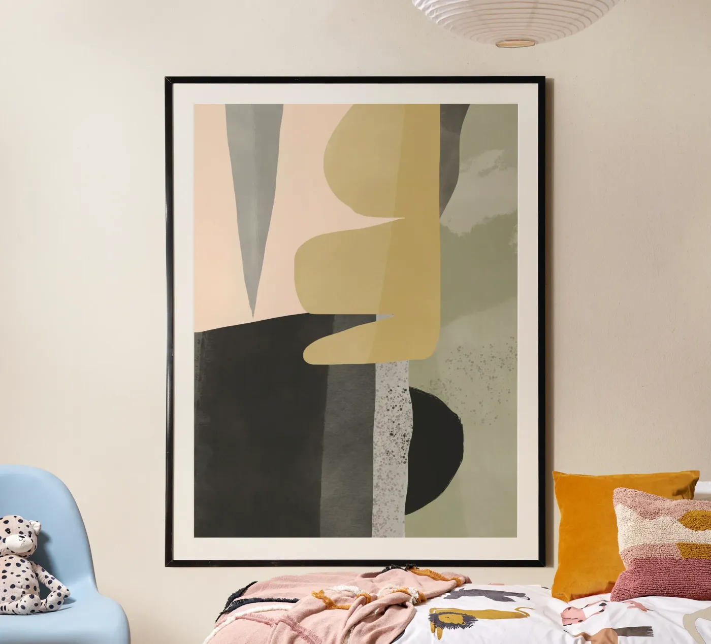 Groot abstract 05 poster van Little Dean