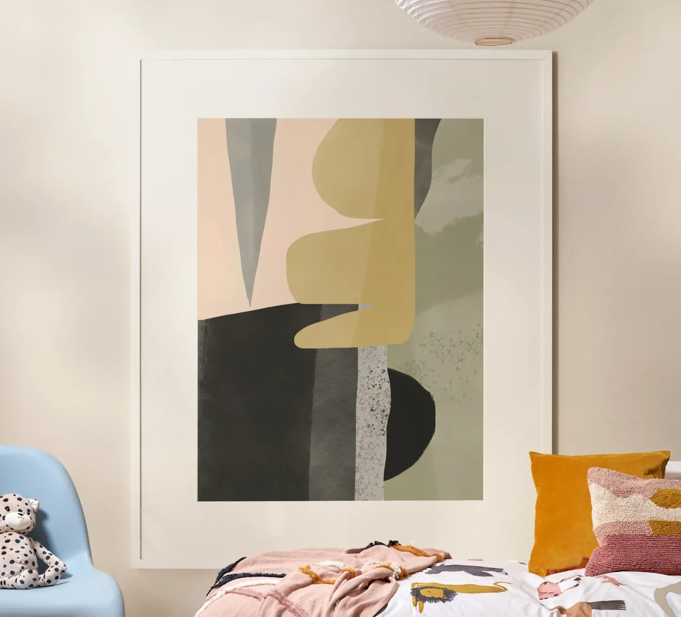 Groot abstract 05 poster van Little Dean