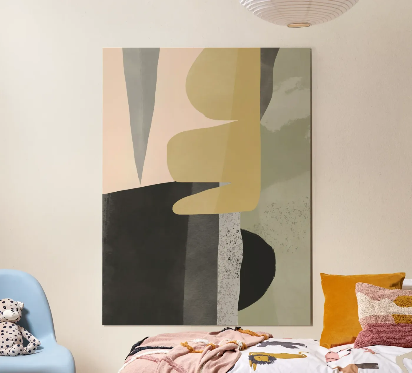 Groot abstract 05 poster van Little Dean