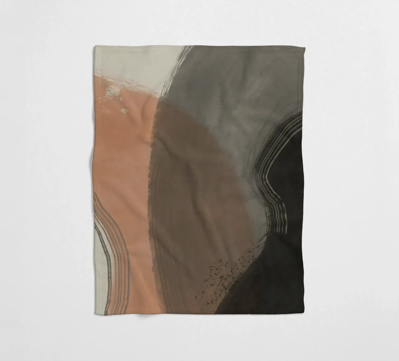 Grande sovrapposizione astratta coperta in pile da Little Dean