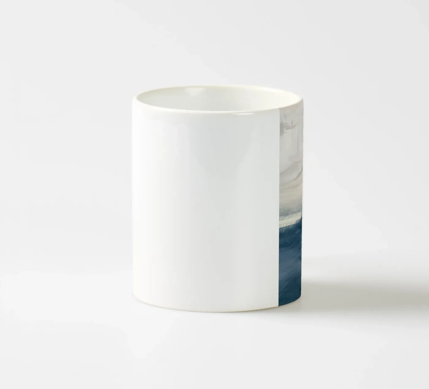 Ocean abstract ceramic mug by Little Dean