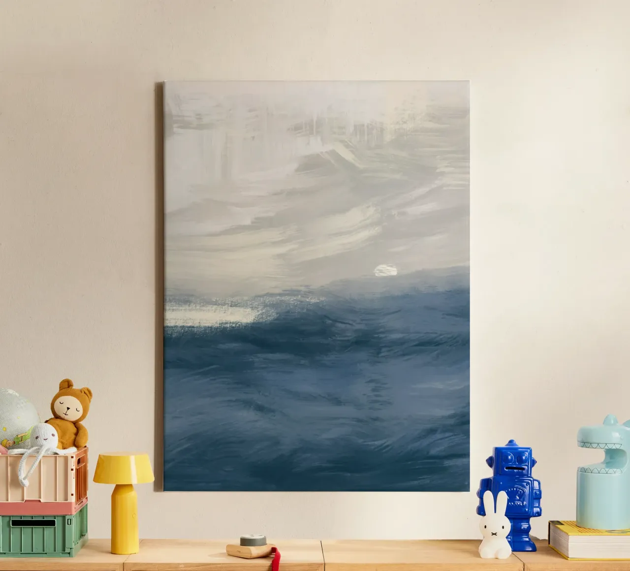Ocean abstract canvas by Little Dean
