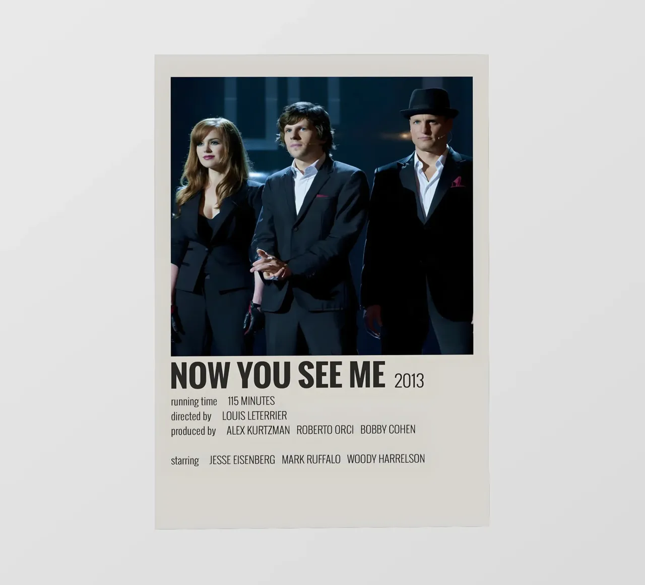 NOW YOU SEE ME 2013 telo in pvc da MVFminimalist