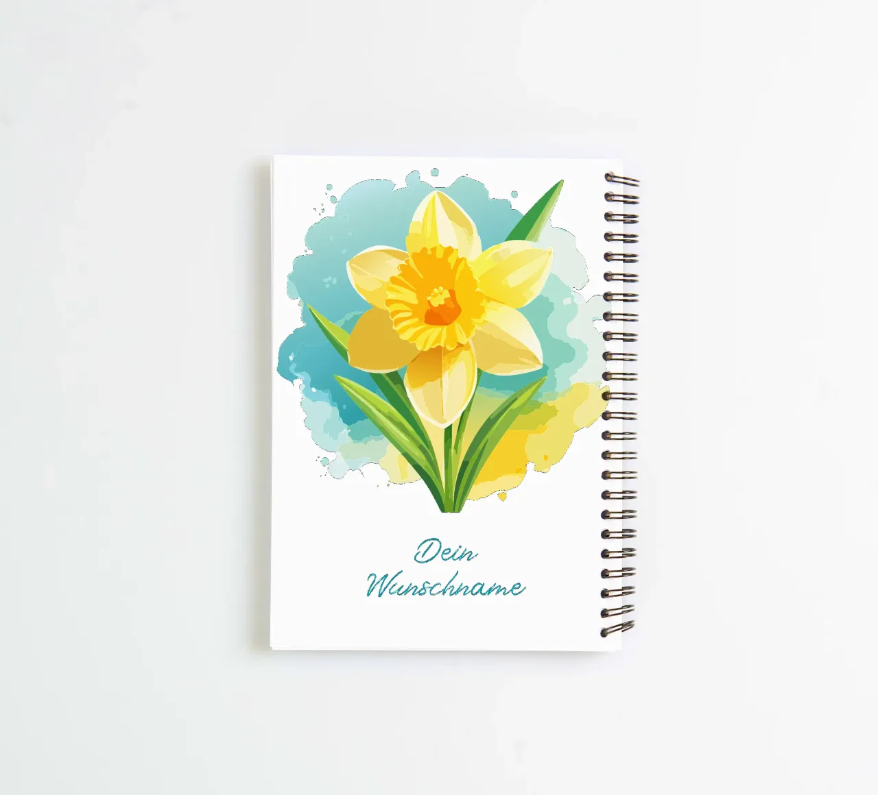 Narciso con un nome - fiore di nascita di marzo pieno di freschezza diario ad anelli da Geburtsblume