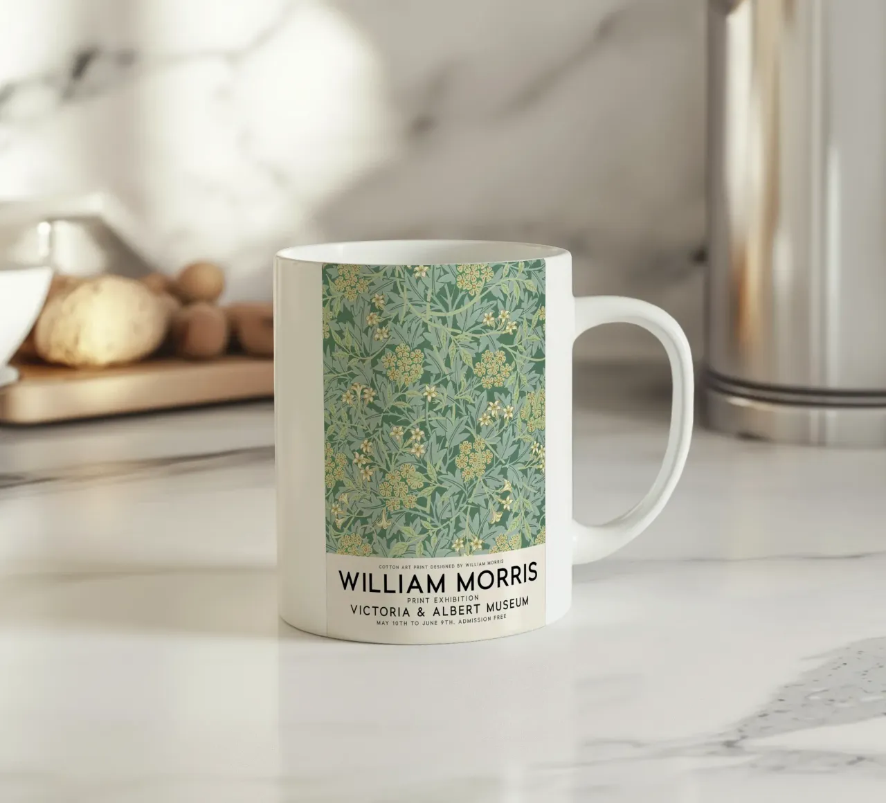 William Morris Gelsomino Modello Botanico tazza in ceramica da Jam Poster