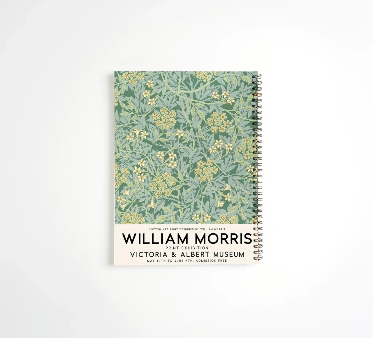 William Morris Jasmine Pattern Botanical spiral notebook by Jam Poster