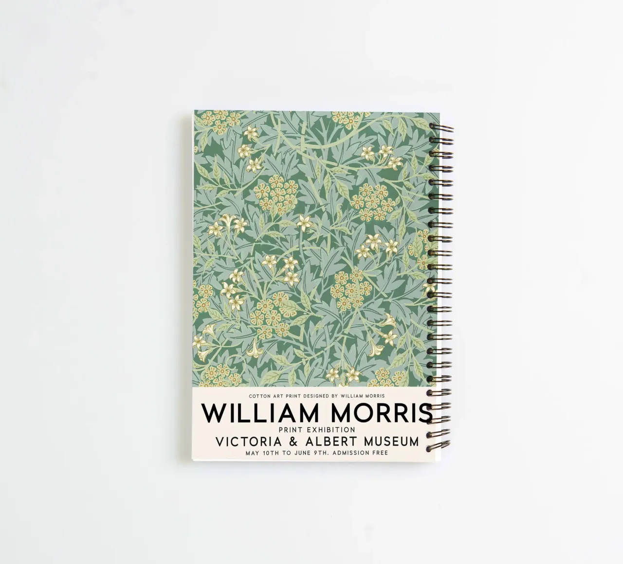 William Morris Jasmine Pattern Botanical spiral notebook by Jam Poster