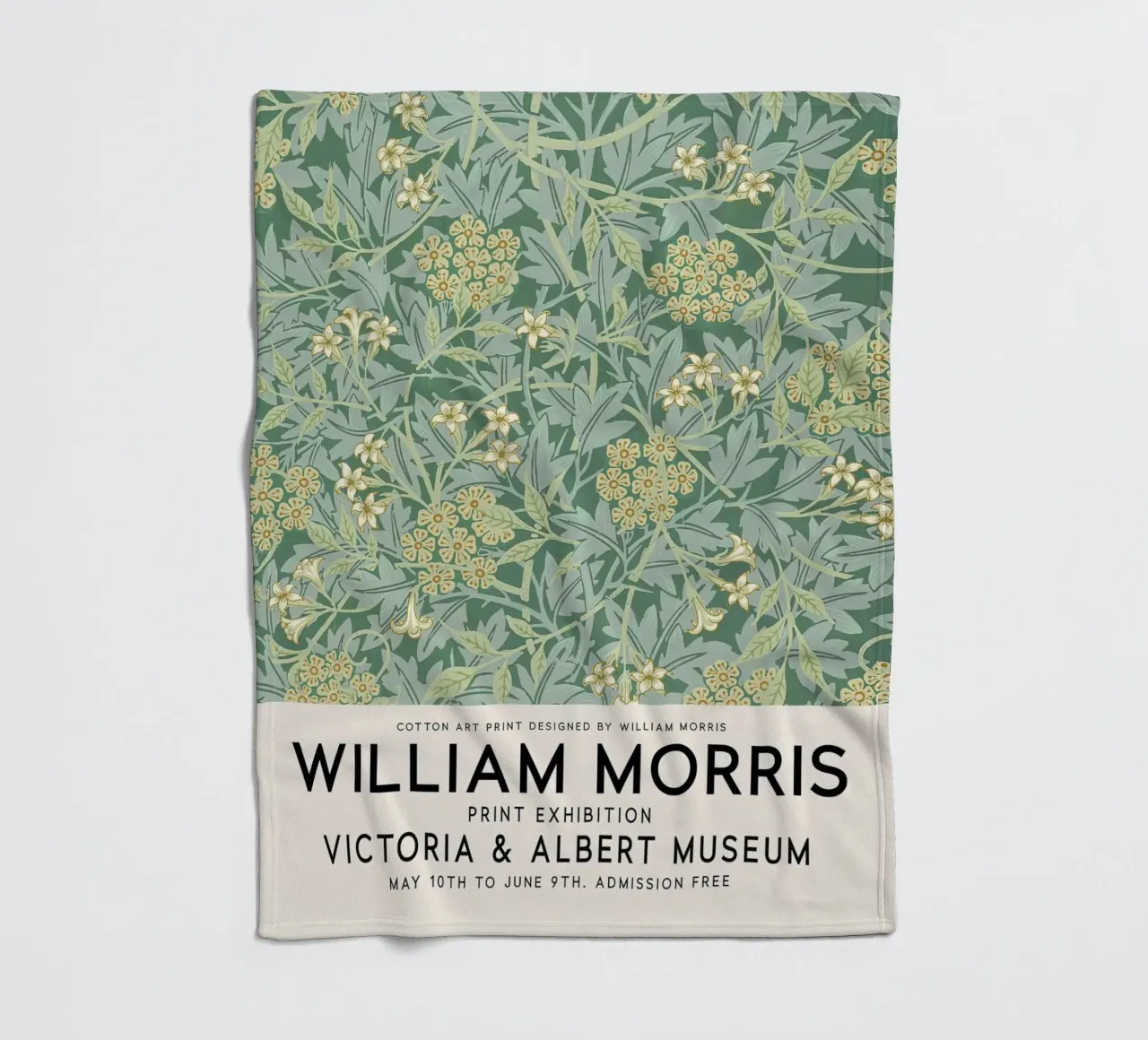 William Morris Gelsomino Modello Botanico coperta in pile da Jam Poster