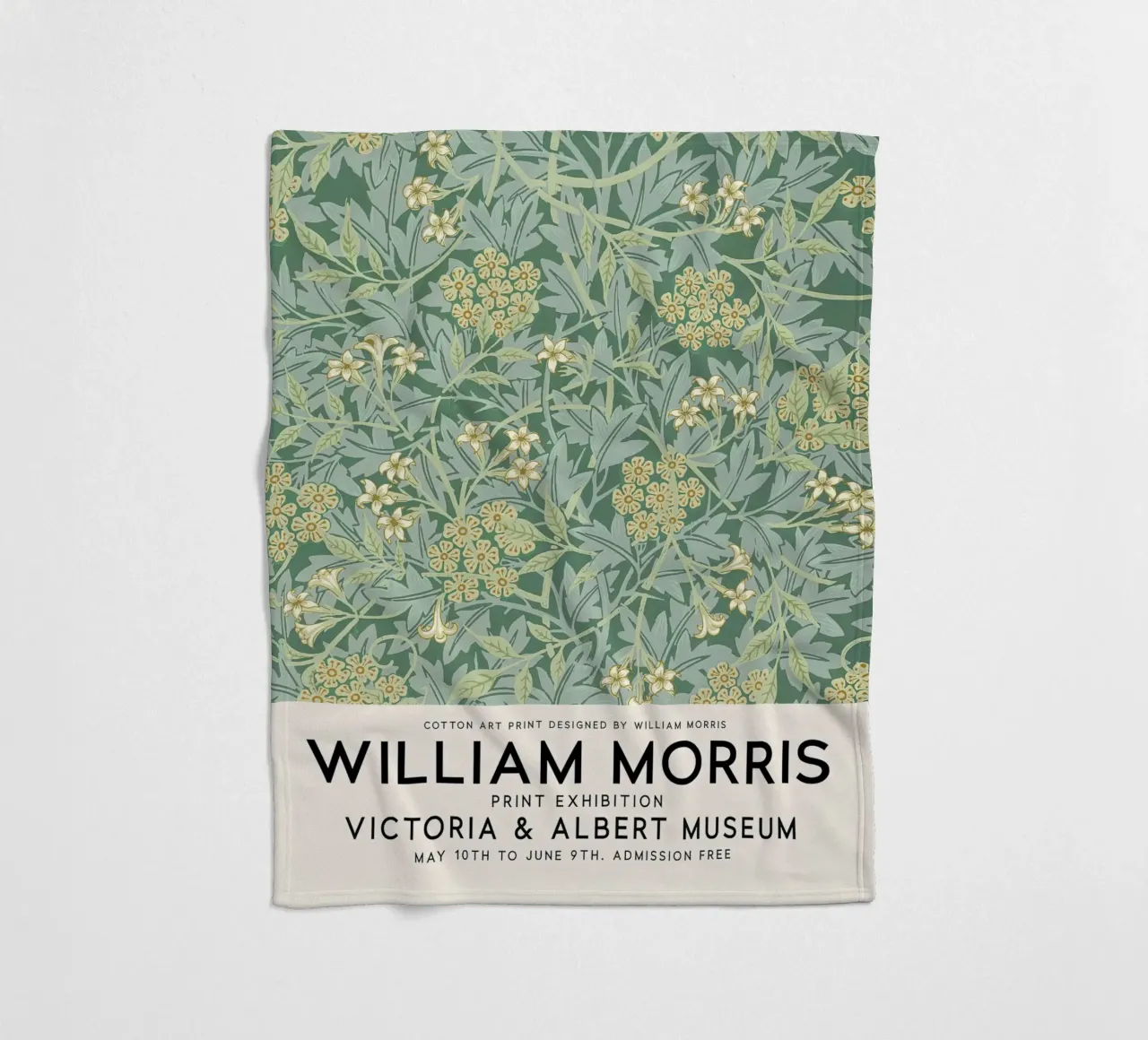 William Morris Gelsomino Modello Botanico coperta in pile da Jam Poster