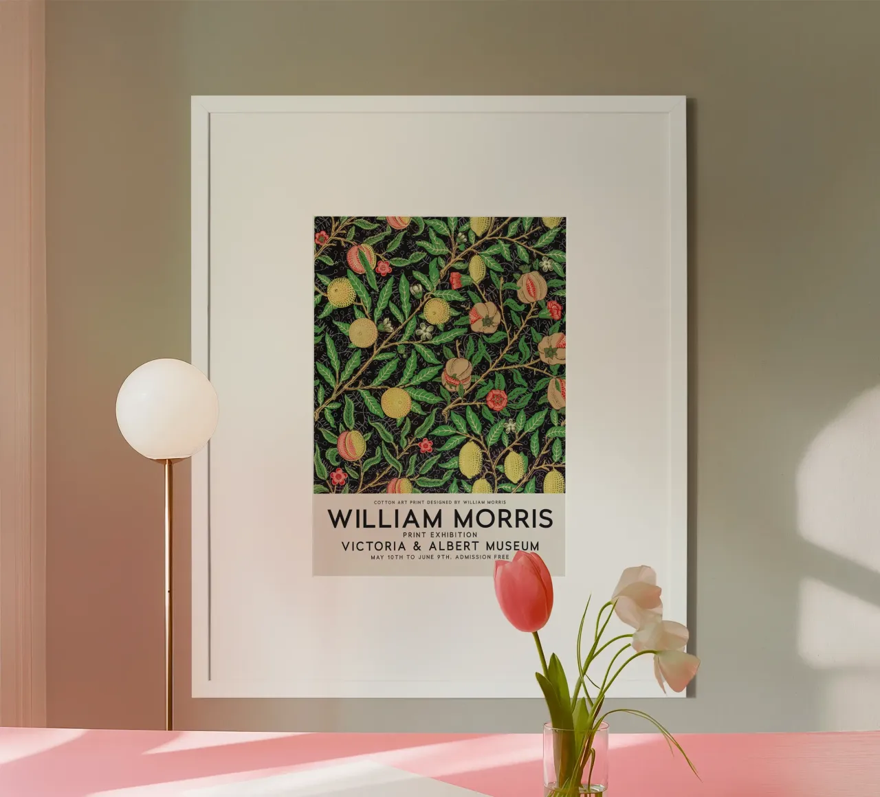 William Morris Frutti tropicali poster con telaio in alluminio da Jam Poster