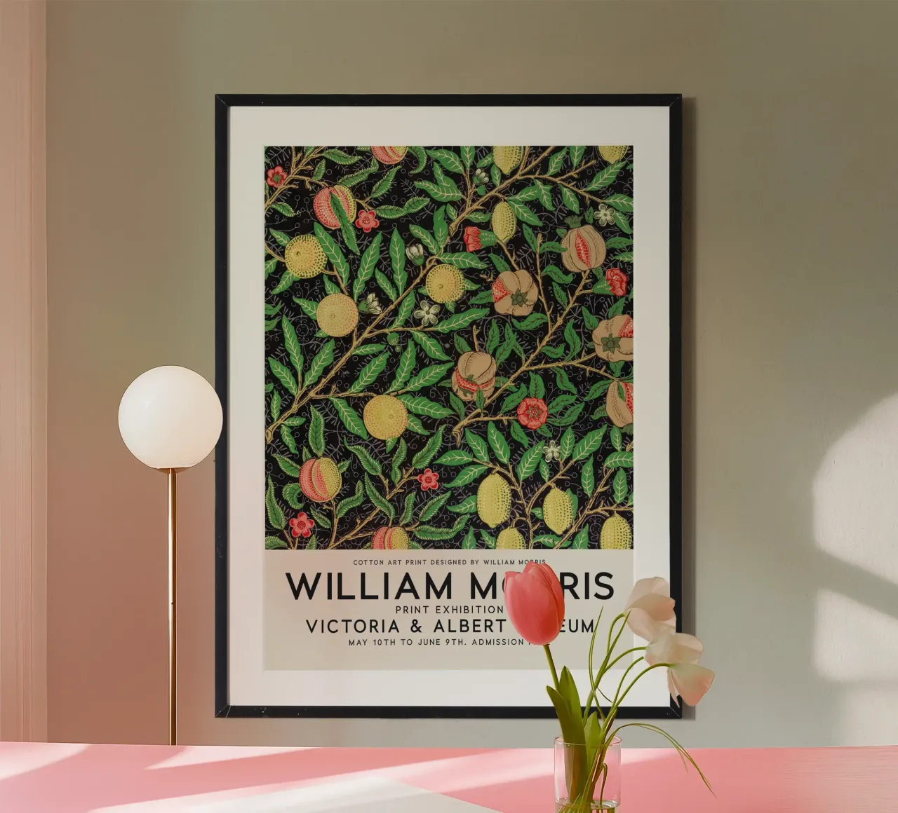 William Morris Frutti tropicali poster con telaio in alluminio da Jam Poster