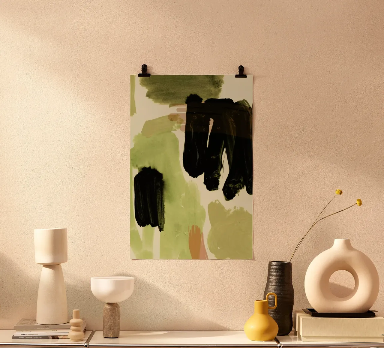 Minimalist Painting 08 poster con telaio in legno da IRIS LEHNHARDT FINE ART