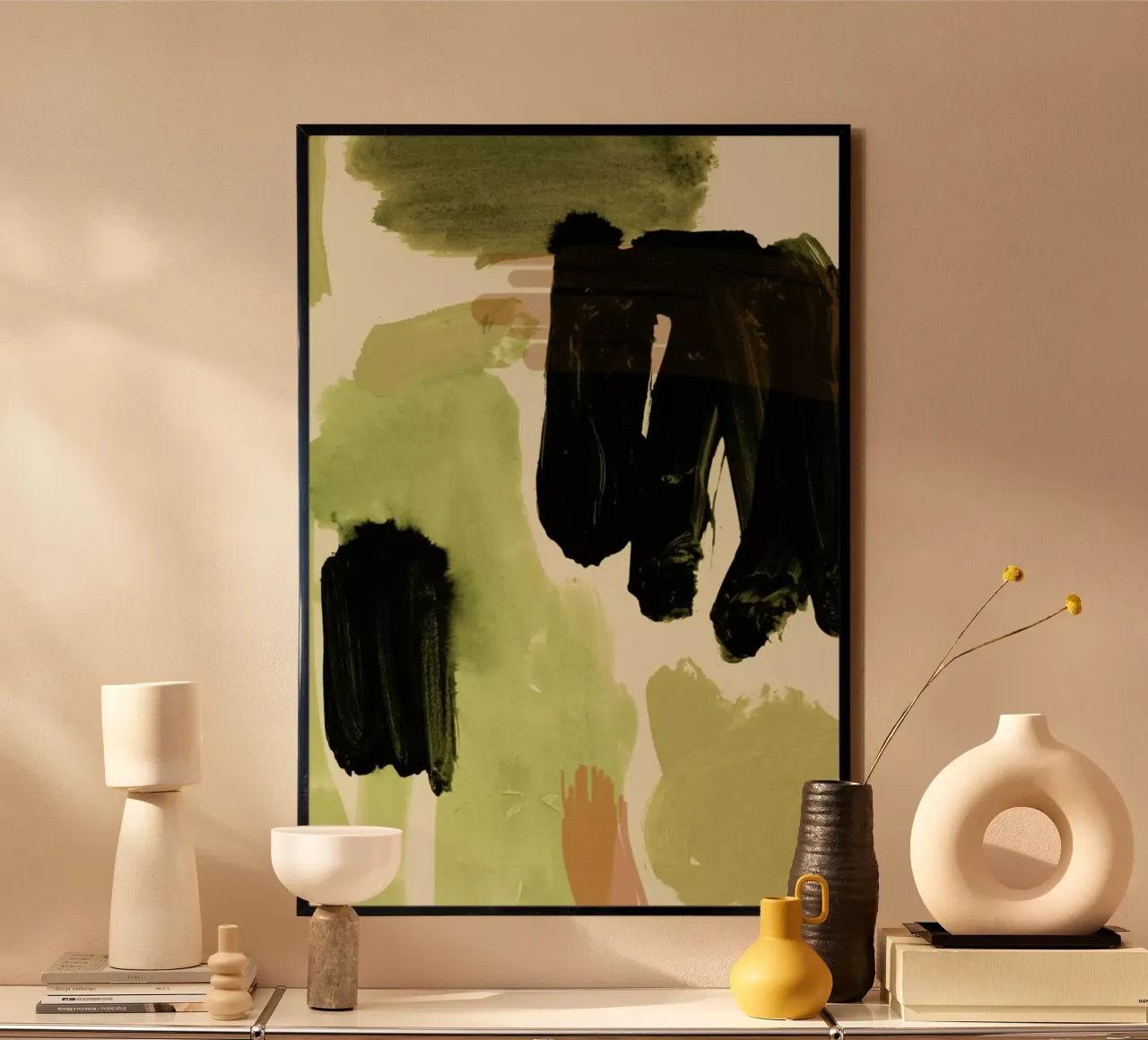 Minimalist Painting 08 poster con telaio in legno da IRIS LEHNHARDT FINE ART