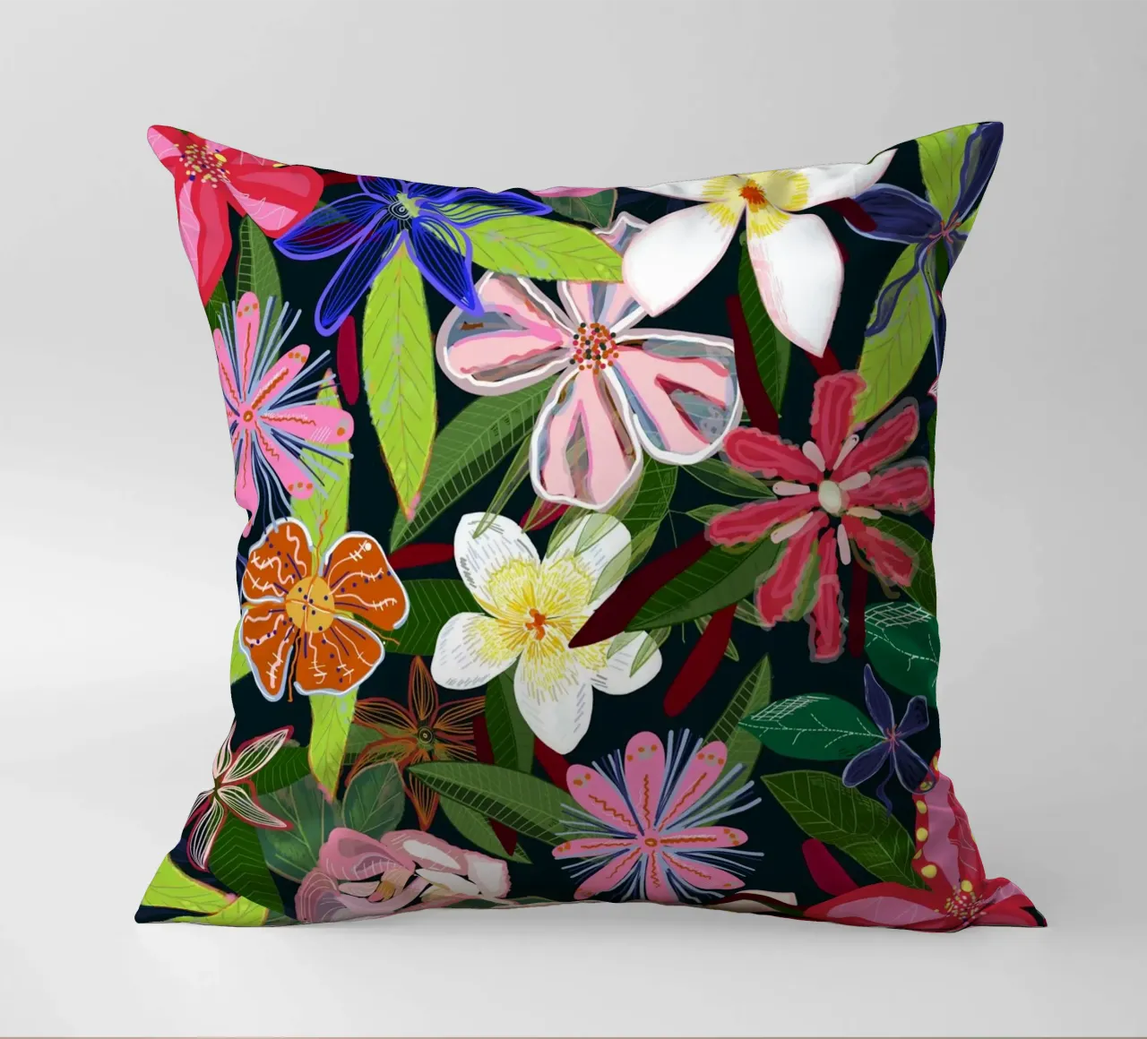 Fiori botanici colorati cuscino da gulsengunel