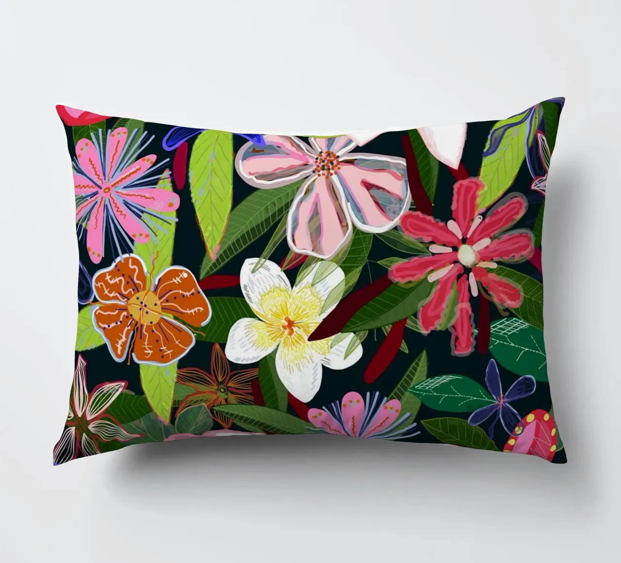 Fiori botanici colorati cuscino da gulsengunel