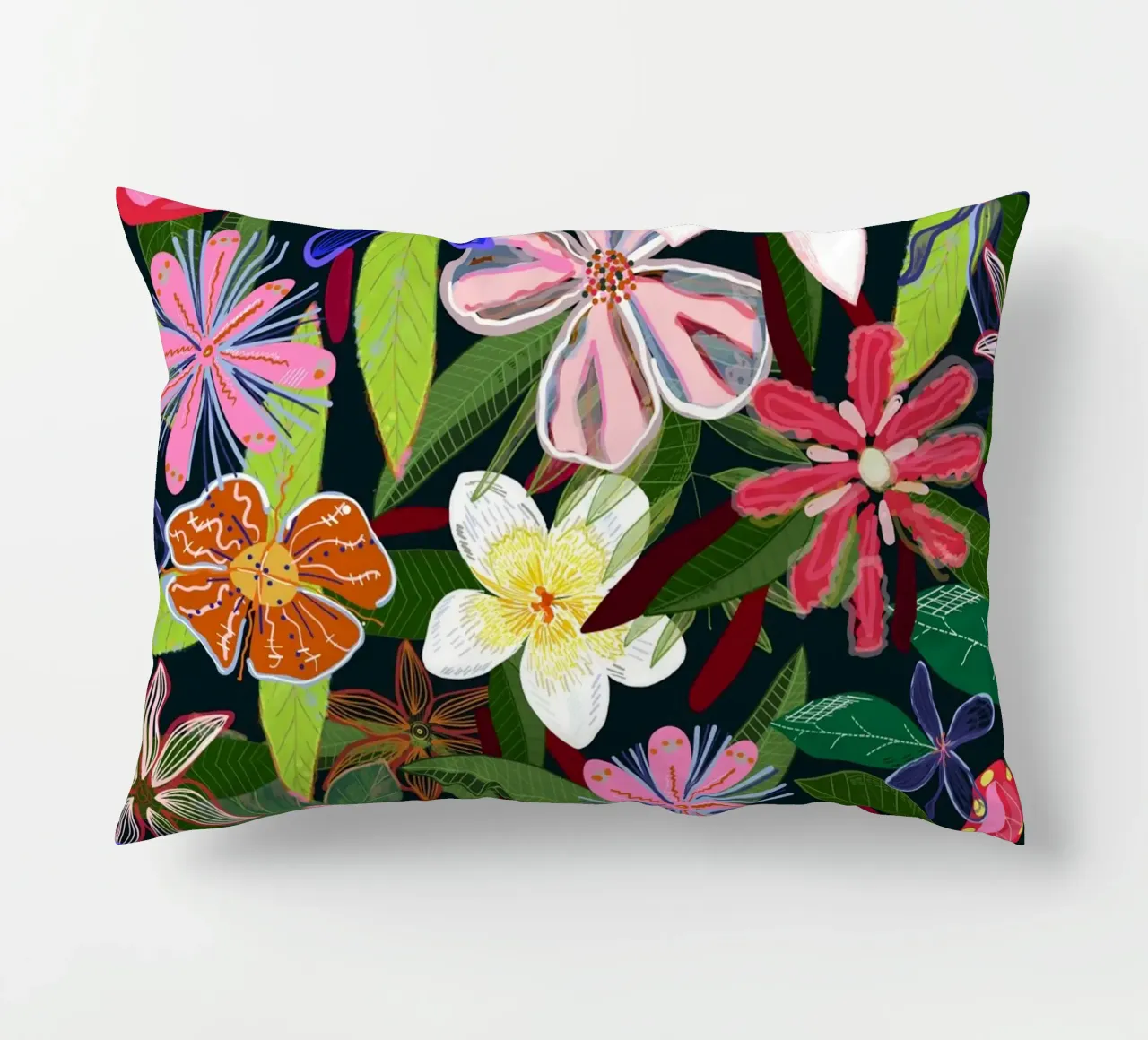 Fiori botanici colorati cuscino da gulsengunel