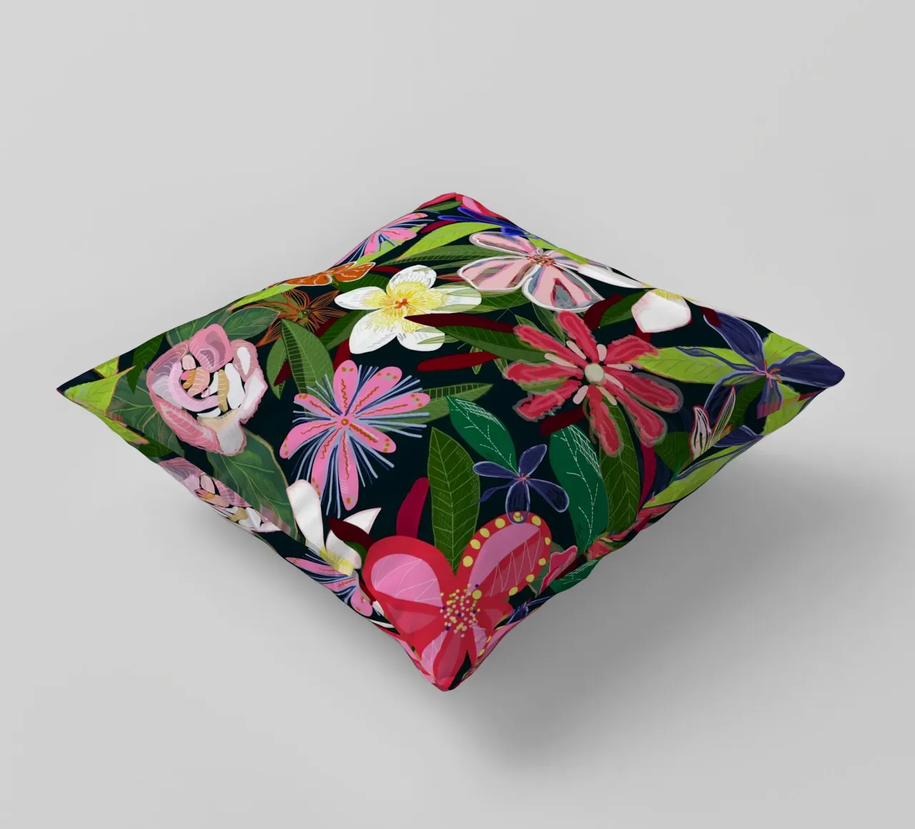 Fiori botanici colorati cuscino da gulsengunel