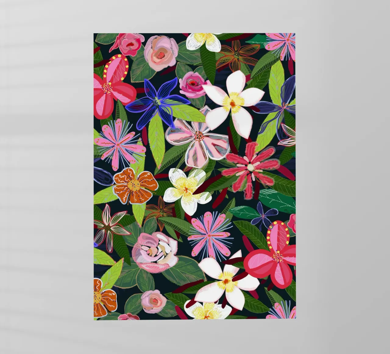 Fiori botanici colorati pellicola backlit da gulsengunel