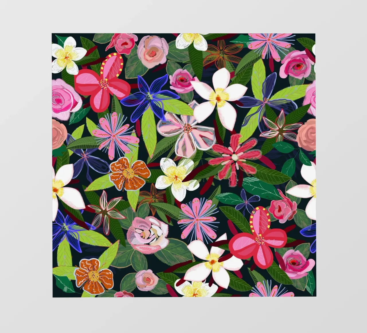Fiori botanici colorati telo in pvc da gulsengunel
