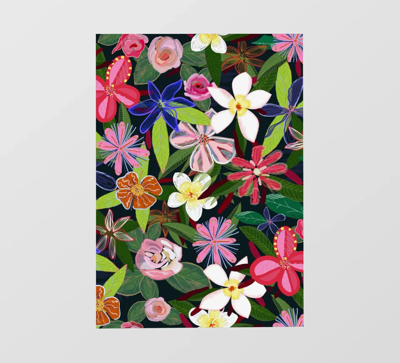 Fiori botanici colorati telo in pvc da gulsengunel