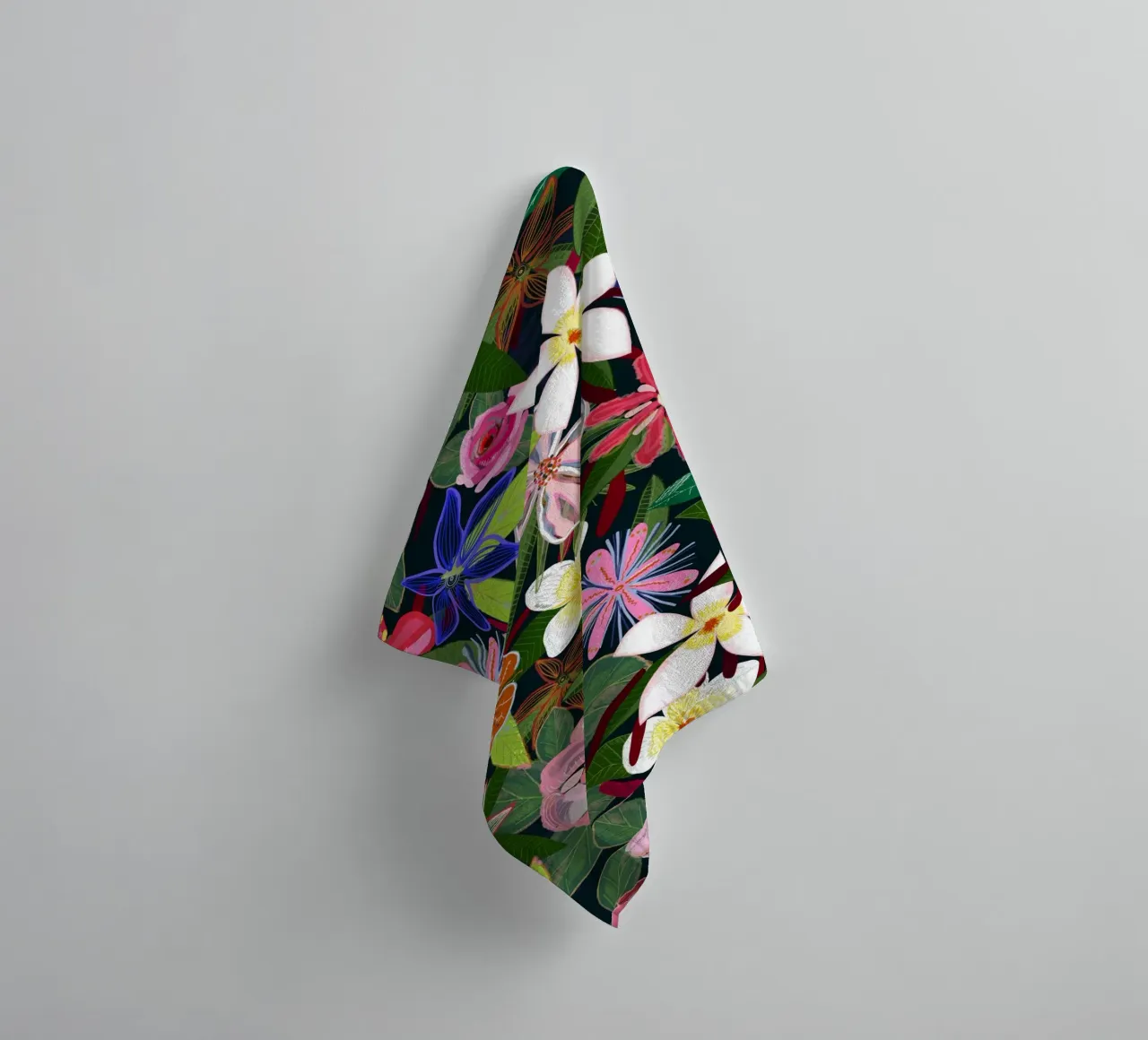 Fiori botanici colorati asciugamano da bagno da gulsengunel