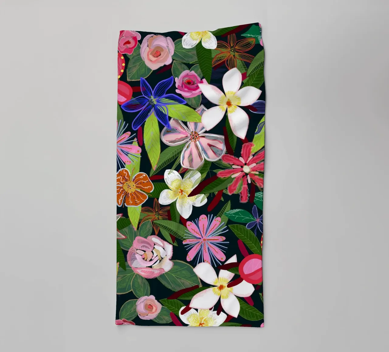 Fiori botanici colorati asciugamano da bagno da gulsengunel