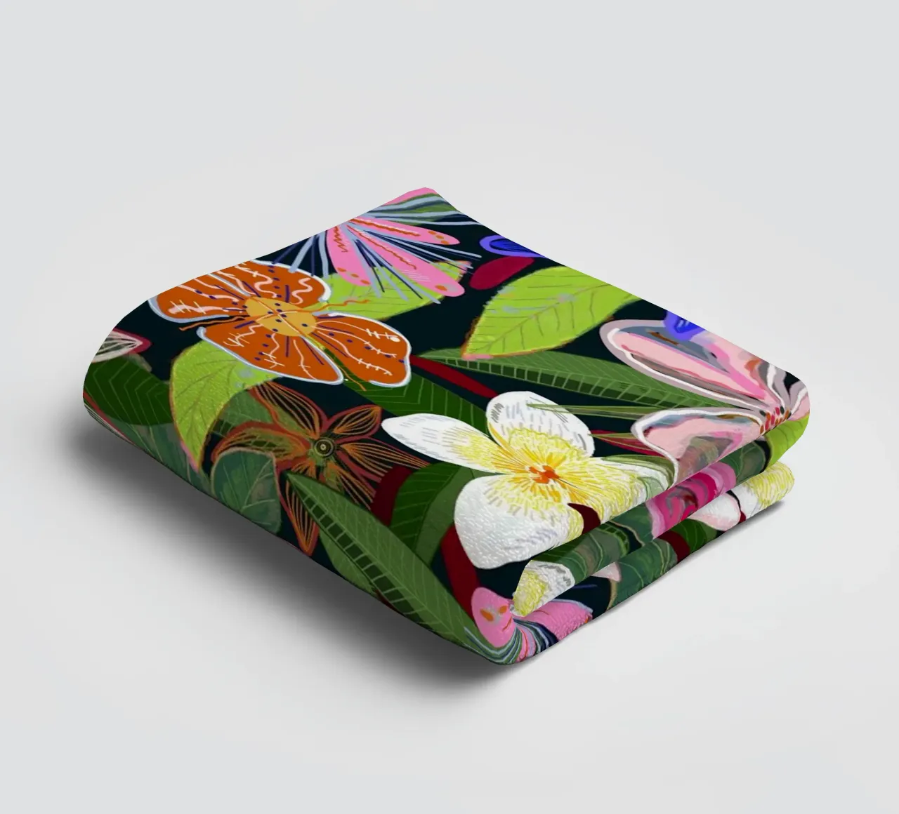 Fiori botanici colorati asciugamano da bagno da gulsengunel