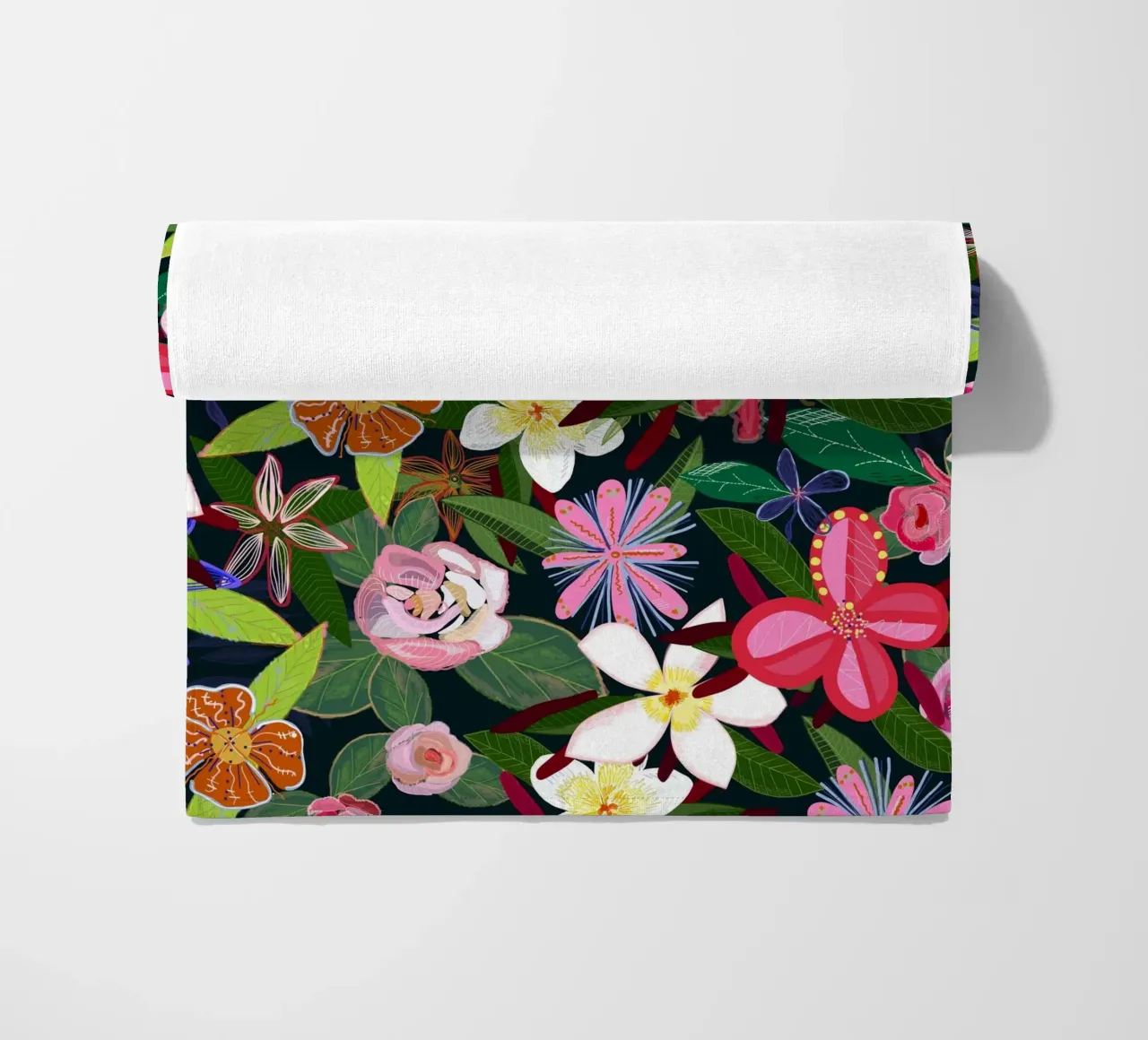 Fiori botanici colorati telo mare da gulsengunel