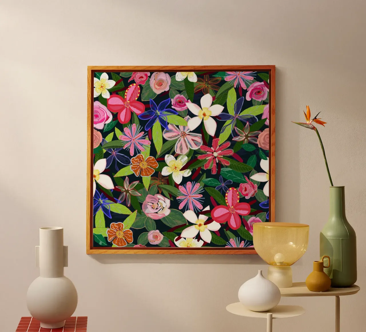 Fiori botanici colorati plexiglass da gulsengunel