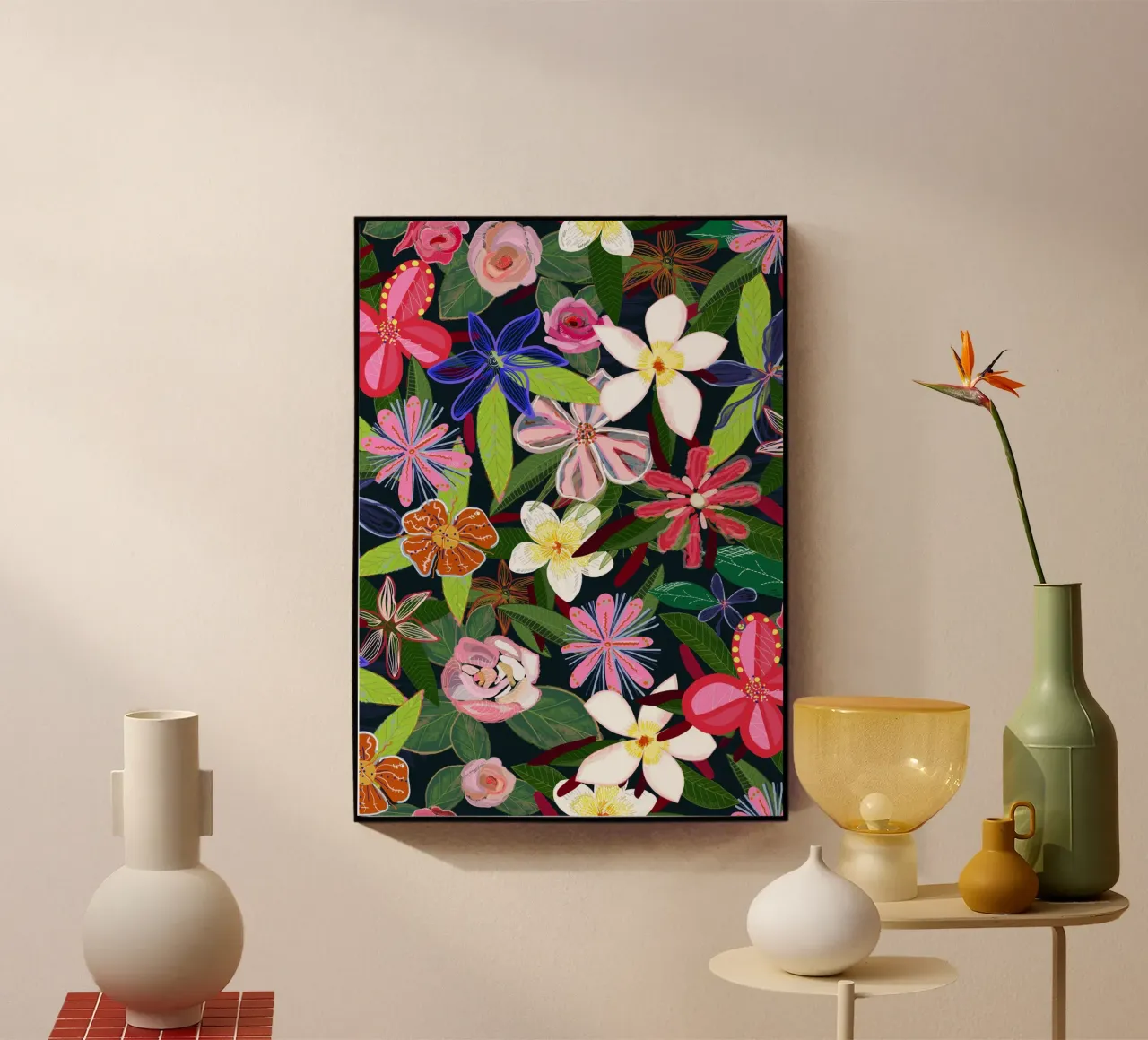 Fiori botanici colorati plexiglass da gulsengunel