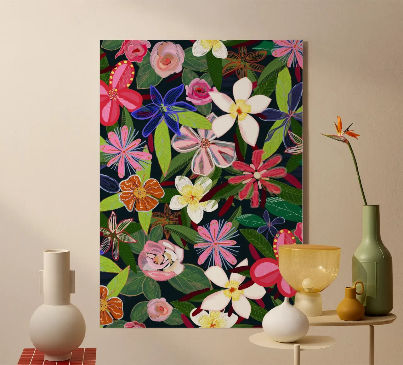 Fiori botanici colorati plexiglass da gulsengunel