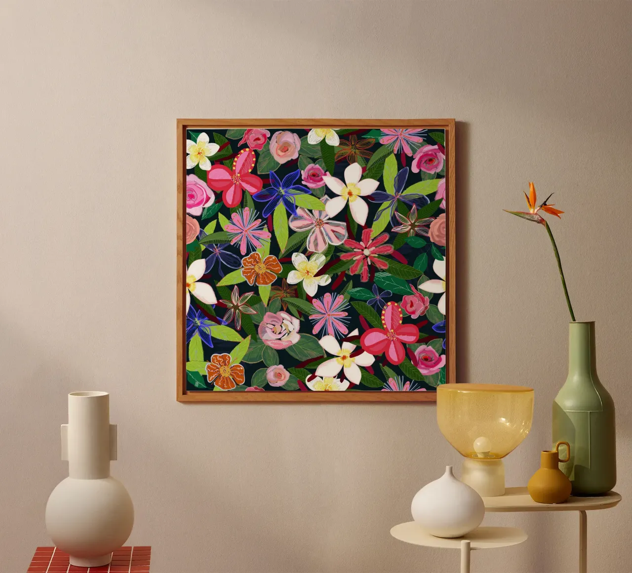 Fiori botanici colorati alluminio dibond da gulsengunel