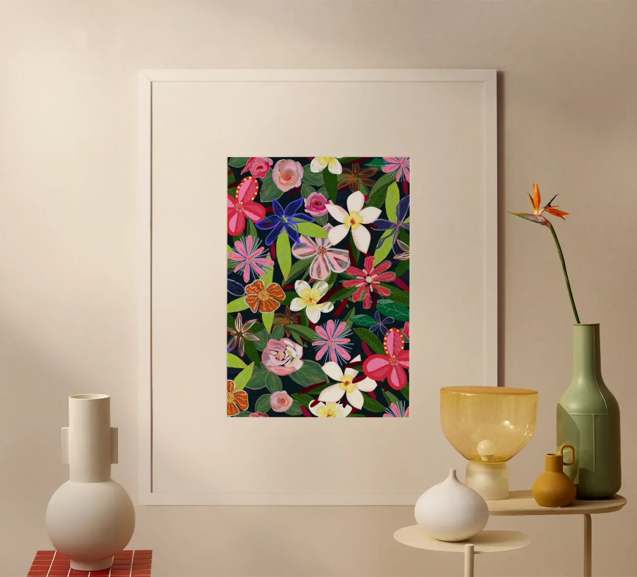 Fiori botanici colorati carta hahnemühle da gulsengunel