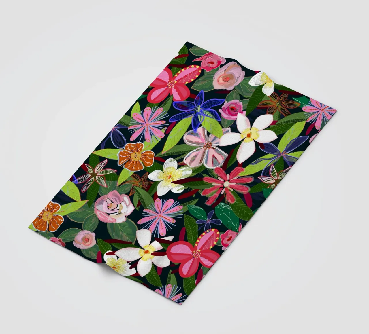 Fiori botanici colorati coperta in pile da gulsengunel
