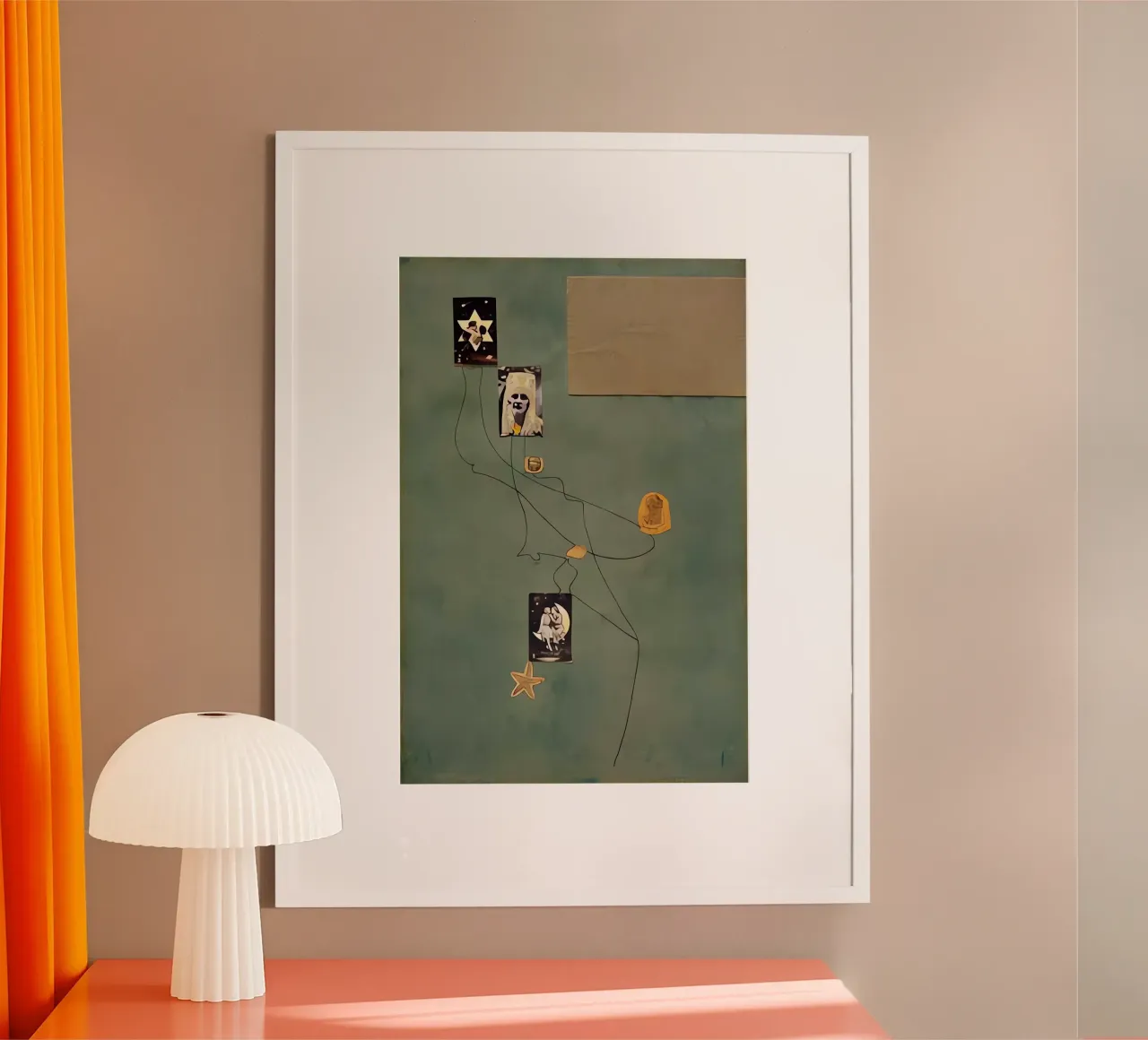 Disegno-Collage poster da Narciso