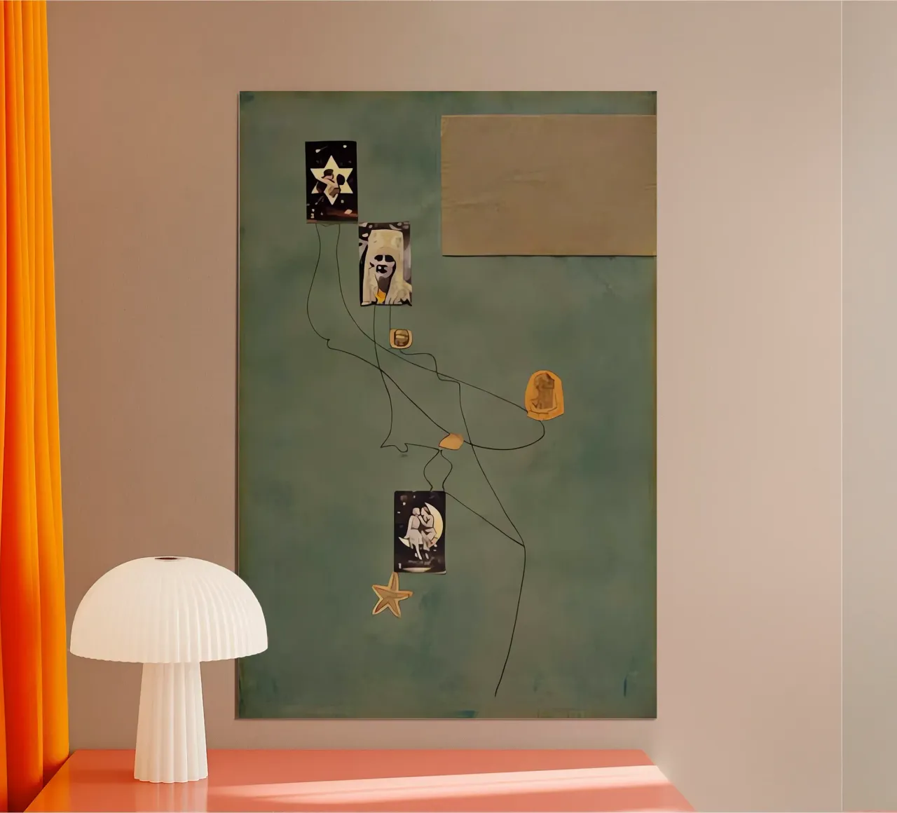 Disegno-Collage poster da Narciso