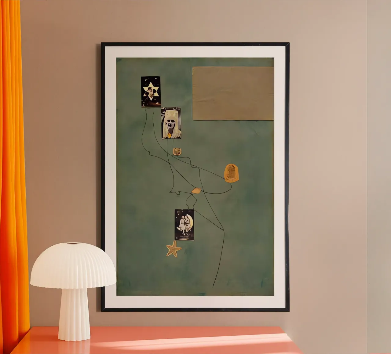 Disegno-Collage poster da Narciso