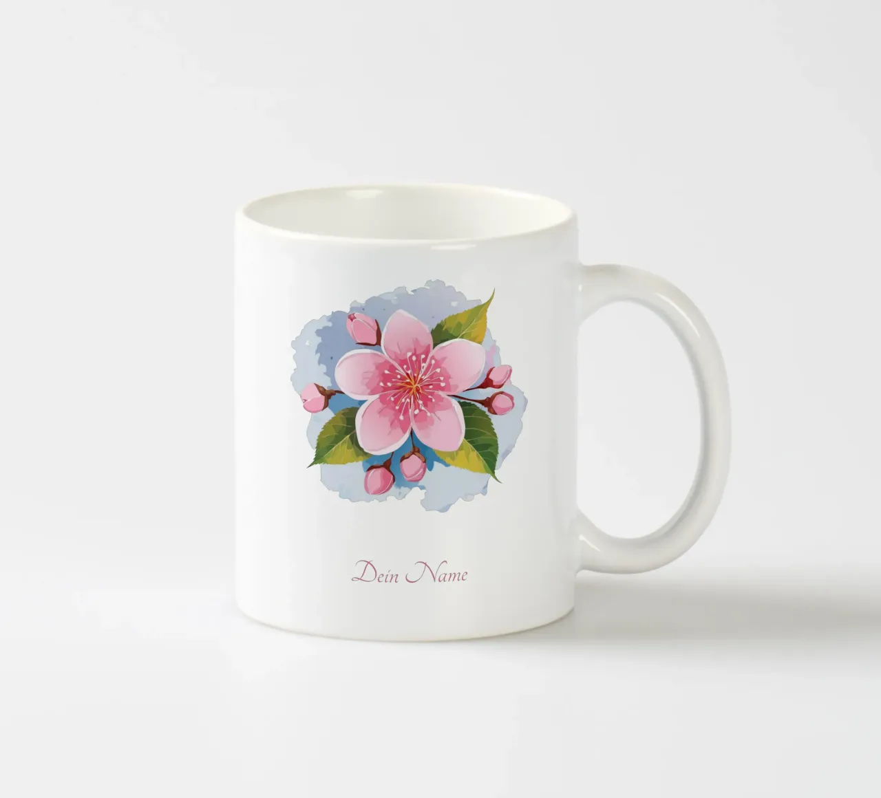 Fiori di ciliegio con nome - fiore di nascita di marzo per gli esteti tazza in ceramica da Geburtsblume
