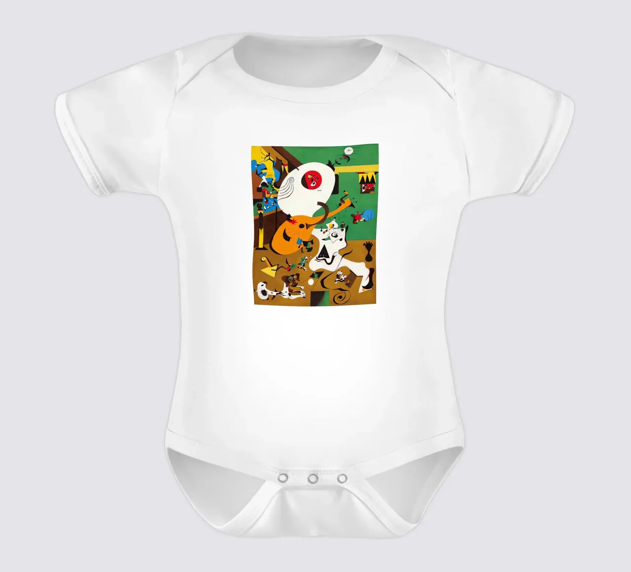 Dutch Interior (I) short-sleeve baby romper by Narciso