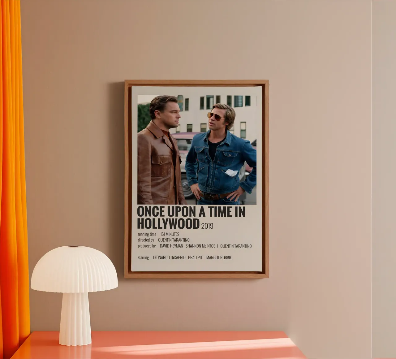 ONCE UPON A TIME IN HOLLYWOOD 2019 tela con Cornice a cassetta da MVFminimalist