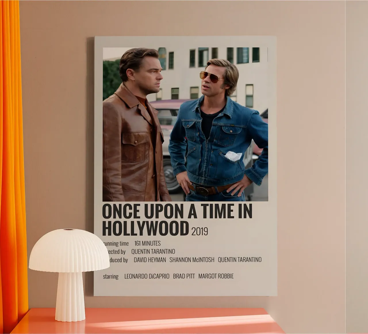 ONCE UPON A TIME IN HOLLYWOOD 2019 tela con Cornice a cassetta da MVFminimalist