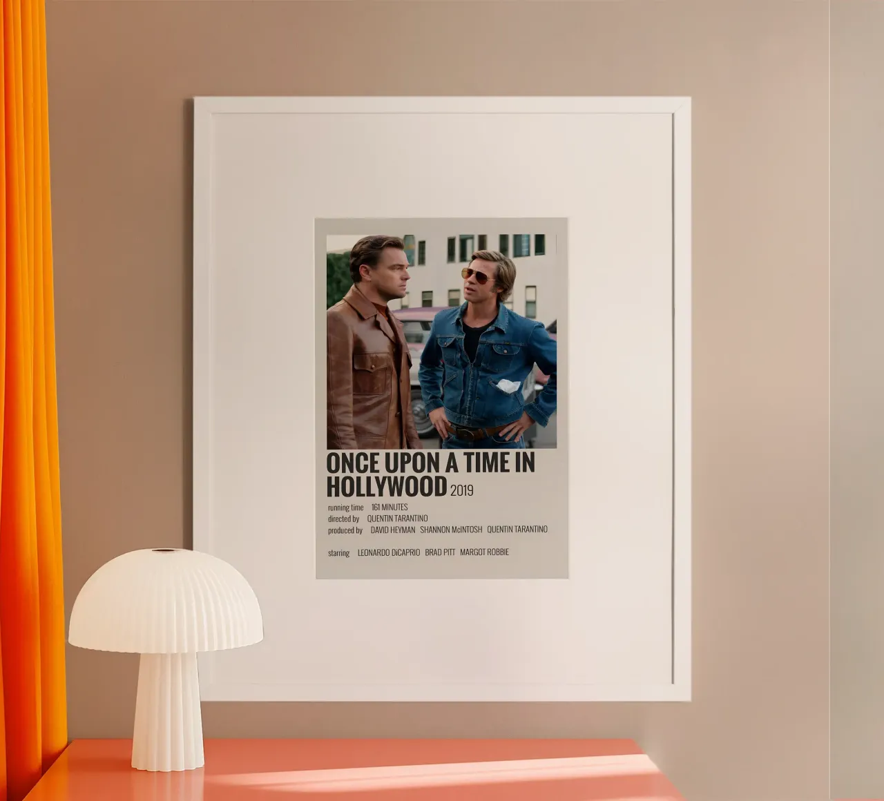ONCE UPON A TIME IN HOLLYWOOD 2019 carta hahnemühle da MVFminimalist