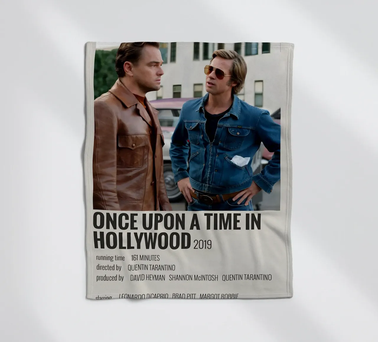 ONCE UPON A TIME IN HOLLYWOOD 2019 coperta in pile da MVFminimalist