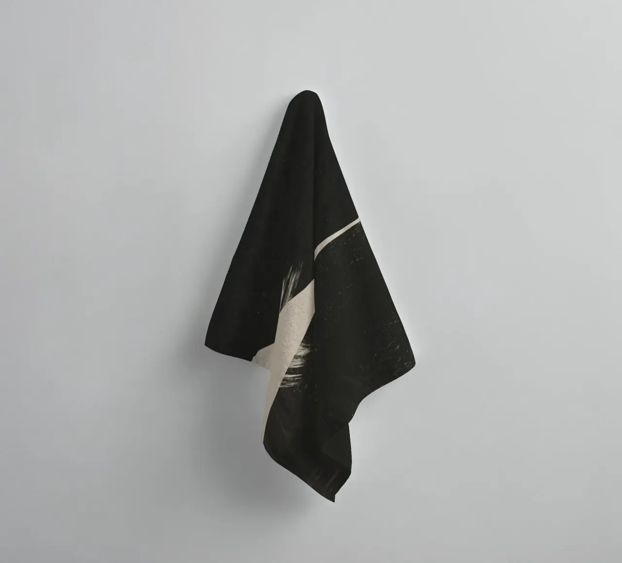 Geometric negative space towel by Little Dean